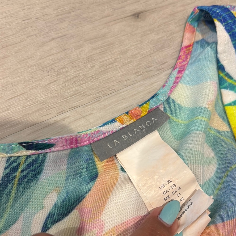 La Blanca Multicolor Floral Swim Coverup - Picture 8 of 8